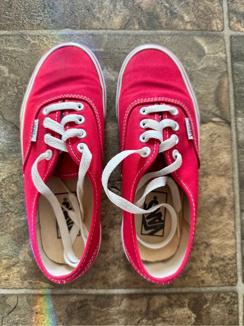 Vans Classic Canvas Lace-Up Shoes in Red